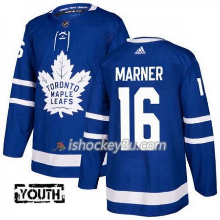 Børn NHL Toronto Maple Leafs Trøje Mitchell Marner 16 Adidas 2017-2018 Blå Authentic